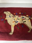 Pottery Barn Christmas Pillow Cover Tangled Lights Labrador Embroidered. Fixed Price $34.44.
