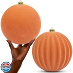 Langxun 2 Pcs 8 Inch Extra Large Velvet Christmas Ball Ornaments - Shatterpro. Fixed Price $44.99.
