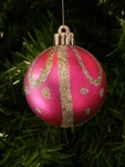 Lot 6 Shatterproof Glitter Design Balls Christmas Tree Ornaments. Fixed Price $8.88.