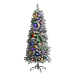 Nearly Natural 5FT Flocked British Columbia Mountain Fir Christmas Tree. Fixed Price $137.99.