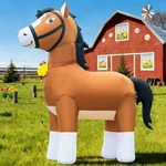 Domkom 9FT Clydesdale Horse Inflatables Christmas Spring, Farm Ranch Giant Bl.... Fixed Price $136.03.