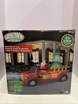Christmas 9' Wide Airblown Inflatable North Pole Fire Truck Santa Driving Gemmy. Fixed Price $159.99.