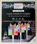 Gemmy Orchestra Of Lights 3 Led Pathway Markers Stakes Christmas Gifts Presents. Fixed Price $49.99.