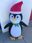 Gemmy Christmas 3.5 Ft Airblown Led Light Up Penguin With Santa Hat And Bow Tie. Fixed Price $29.99.
