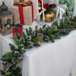 Crsmatts Pre-lit Christmas Garland, Artificial Holiday With 50 Green. Fixed Price $60.99.