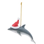 Dolphin With Santa Hat Christmas Holiday Ornaments Set Of 2. Fixed Price $15.66.