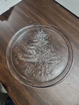Glass Christmas Platter Les Verreries De Saint Gobain Duralex No 13". Fixed Price $16.00.