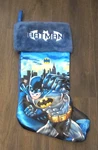 Comics Ruz Batman 19" Blue Lined Christmas Stocking Embroidered. Fixed Price $9.95.
