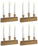 4 Sylvania V153988 10" Light Gold Battery Operated Christmas Candle Candoliers. Fixed Price $59.99.