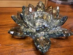 Amber Crystal Lotus Flower Candle Holder 70. Fixed Price $15.00.