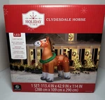 New 9 Ft Clydesdale Horse Large Christmas Inflatable & Lights Up - Holiday Time. Fixed Price $149.99.