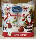 Hankeez Christmas Toilet Paper 4 Pack. Fixed Price $15.00.