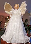 Christmas Angel, Tree Topper - Gorgeous Lit 11" High, Table. Fixed Price $42.00.