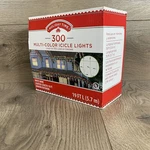 300 Multi Color Icicle Lights Christmas Holiday Time - 19FT. Fixed Price $24.95.