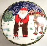 Mikasa Christmas Trinket Box With Lid "santa's Putt" New No 120/683. Fixed Price $23.50.