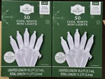 (2) New Holiday Time 50CT Cool White Led Lights Wire Wedding 100 Total. Fixed Price $9.25.