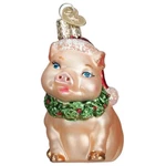 Old World 12420 Blown Glass Hanging Ornament, Holly Pig 3 Inches. Fixed Price $19.99.
