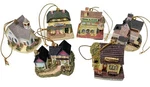 6 Mini Buildings Christmas Ornament Set Liberty Falls Hand Painted Porcelain Vtg. Fixed Price $19.99.
