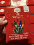 Holiday Time 100 Multicolor Mini Lncandescent Christmas Lights Indoor Outdoor. Fixed Price $12.41.
