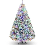 Prelit Artificial Christmas Tree W/ Lights 6FT/7.5FT Snow Flocked Holiday Xmas. Fixed Price $139.99.