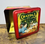Vintage Usa 1992 Collector Christmas Crayola Trademark Holiday Metal Storage Tin. Fixed Price $13.00.