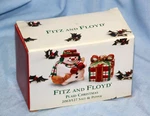 Fitz & Floyd Plaid Christmas Salt Pepper Shaker Set 2063/127 - Nib. Fixed Price $9.95.