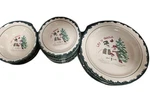 Let It 24 Piece Christmas Snowman Dinnerware Set Atico International 1998. Fixed Price $99.00.
