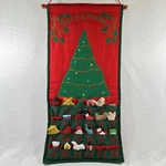 Vintage Advent Calendar Pockets Learning Christmas Tree Holiday Fabric *read. Fixed Price $28.99.