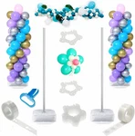 2 Set Balloon Column Stand Kit With Extendable Metal Pole Heavy Water Bases. Fixed Price $15.99.