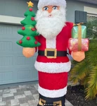 Real Fur! 8 Ft Luxe Santa Nutcracker Airblown Inflatable Christmas New Gemmy. Fixed Price $58.39.