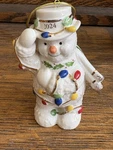 Lenox 2024 Holiday Christmas Snowman With Lights Ornament & Org Box. Fixed Price $59.99.