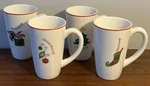Set 4 Fitz & Floyd Essential Merry Christmas Coffee Cup Mugs Trees Presents. Fixed Price $20.26.