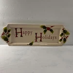 Nicholas Square Holly Jolly Rectangular Platter Christmas Happy Holidays. Fixed Price $6.49.