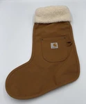 Carhartt Duck Canvas Khaki Brown Christmas Stocking With Front Pocket. Fixed Price $10.99.