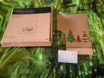 Pampered Chef 11 1/2" Square Christmas Tree Holiday Glass Serving Plate 2807 Nib. Fixed Price $31.39.