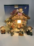 Vtg 8 Piece Ceramic & Resin Christmas Lighted Nativity Set Scene Item # 201052. Fixed Price $14.95.
