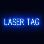 Spellbrite Laser Tag Sign Neon Look, Led Light 33.6" X 6.3". Fixed Price $252.00.