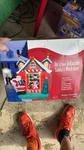 Gemmy Airblown Inflatable Animated Santa Workshop Christmas Yard Decoration. Fixed Price $350.00.