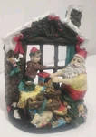 Santa & Elves Toy Workshop Scene Holiday Decor Christmas Gift Vintage. Fixed Price $12.00.