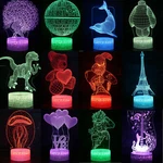 3D Night Light Touch Bedside 7 Colors Changing Led Lamps Perfect Gifts. Fixed Price $16.99.