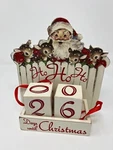 Primitives By Kathy Christmas Wood Countdown Box Ho Santa & Reindeer Retro. Fixed Price $19.95.