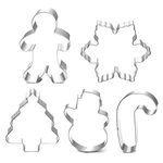 Christmas Cutter Set - 5 Piece Holiday Cookies Molds Snowman, Christ.... Fixed Price $15.76.