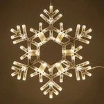 20 Warm White Led Christmas Snowflake Outdoor Hanging Folding Decor. Fixed Price $55.99.