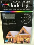 Colorplus 100 Icicle Led Dual Warm White To Multi Holiday Christmas Lights. Fixed Price $29.97.