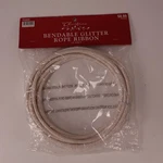 15 Ft Christmas Bendable Glitter Rope Ribbon Garland White Silver Holiday Decor. Fixed Price $9.09.