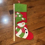 Dei Dennis East Jumbo Red Felt Christmas Stocking Snowman 39 Kirklands Nwt. Fixed Price $18.00.