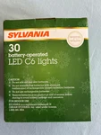 Sylvania 30 Christmas Led Battery Operated C6 Light, Warm White, 9.4 Ft, New. Fixed Price $11.99.