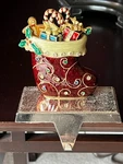 Christmas Embellished Stocking Holder Jeweled 2003 May Department Store 5. Fixed Price $12.99.