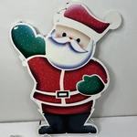 Jmc Christmas Lighted Waving Santa Claus Window Silhouette Hanging Decor. Fixed Price $11.97.