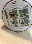 The Sakura Table Holiday Set Of Four Mugs Christmas Stoneware 10OZ.. Fixed Price $33.00.